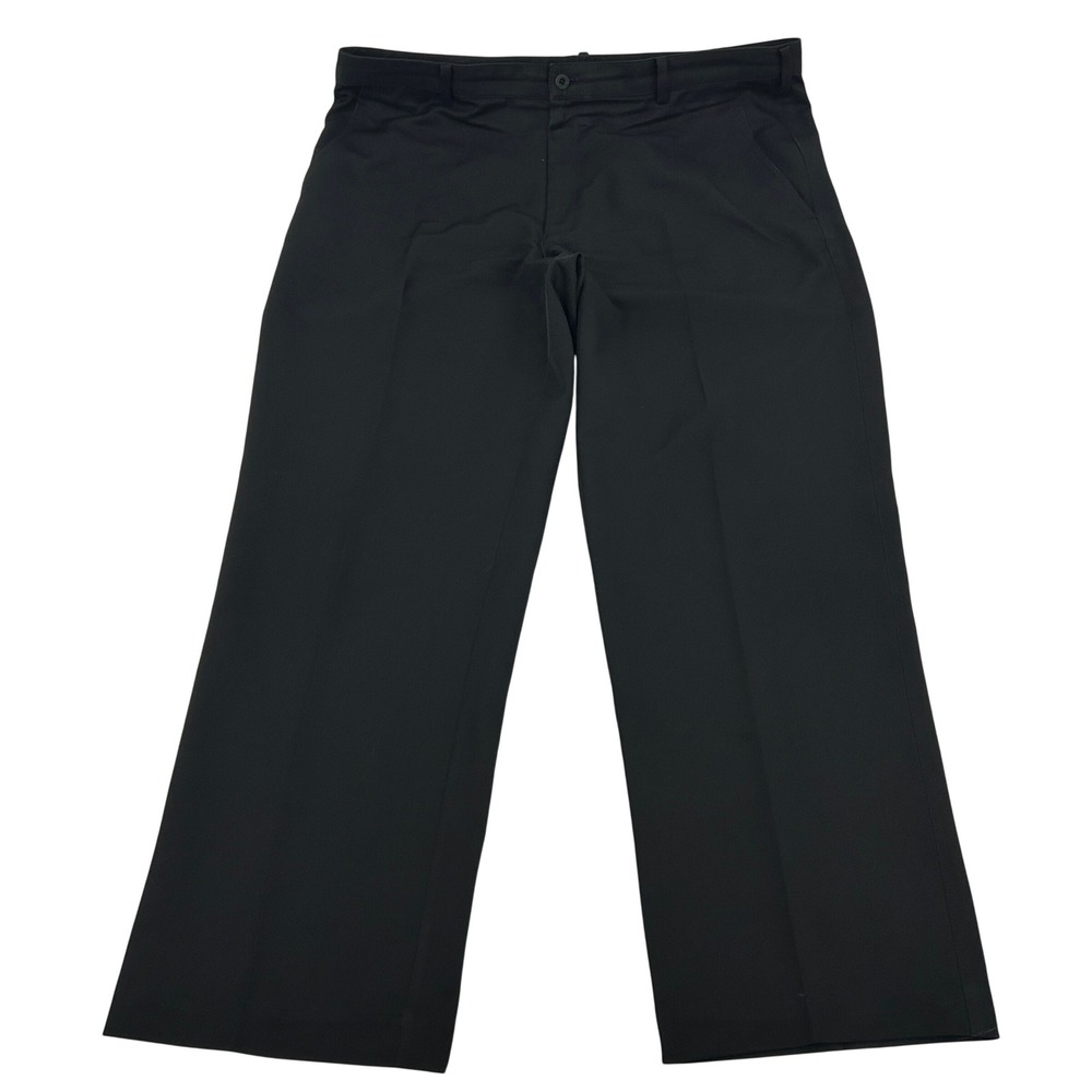 Nike Golf Pants Mens 38x30 Black Dri-FIT Flat Front Straight Leg Trousers